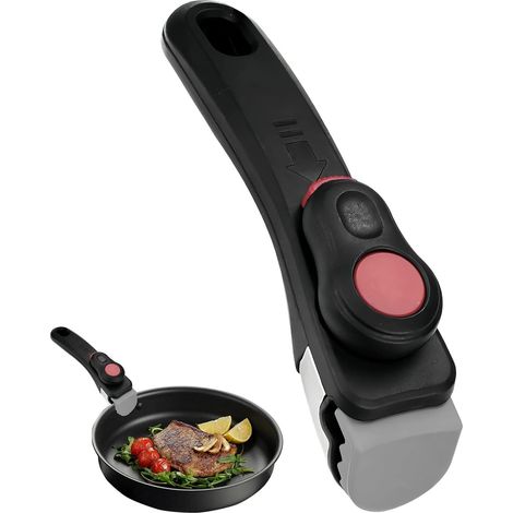 Mango para sartén, mango universal de baquelita, capacidad de carga de hasta 5 kg, mango extraíble negro, para sartén, plato, wok y tazón. (1/5)