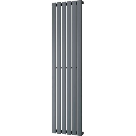 Typhoon - Anthracite Vertical Radiator H1600mm x W408mm Single Panel (1/3)