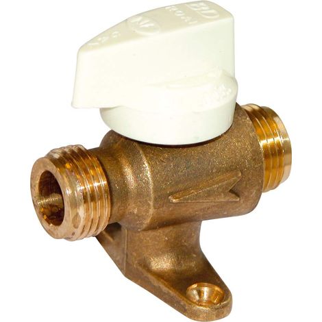 DIPRA - Valvola Gas Naturale Maschio/Maschio 15/21 – Filettatura Ingresso e Uscita M 15/21 – Certificato NF