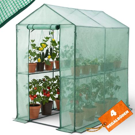Serre de jardin avec bâche en polyéthylène 190x186x120cm serre 2,23 m² étagères