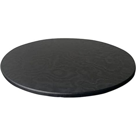 Fenteer Nappe de table ronde imperméable et antidérapante - Lavable - Imperméable - Résistante à la saleté - Noir - 120 cm maximum (1/5)