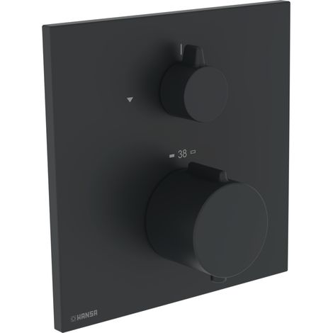 HANSA HA Sichtteil f. einen Abgang - HANSAEASYTHERM 8113 Ros. eckig Matt-Schw, 8113926233
