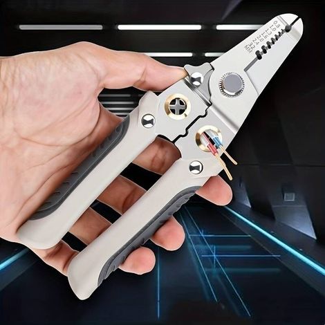 Spellafili, pinza spelafili/tagliafili/crimpatrice multifunzione, distributore di cavi, tagliacavi, spelafili, utensile manuale multifunzione - Crezuo
