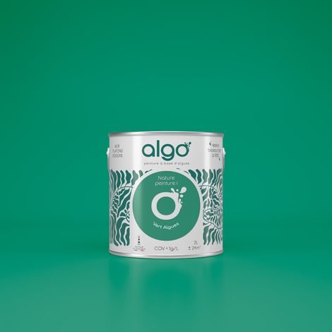Peinture écologique Algo - Satin - Vert Algue - 0.5L (1/4)