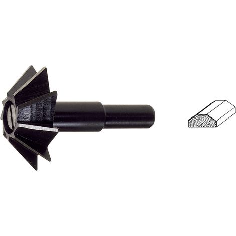 Poggi 365.00 fresa sagomata per legno 35 mm conica 45o gambo 8 mm