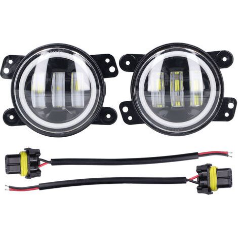 Phare antibrouillard LED 30W 3000LM Tension 10-30V Couleurs blanche et jaune Indice d'étanchéité IP67 Installation facile (1/5)