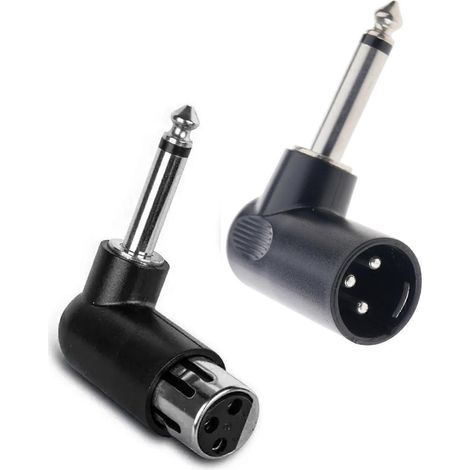 Adaptateur coudé mâle vers femelle 6,35 mm de qualité professionnelle pour une transmission claire du signal lors de performances en direct disponible en plusieurs couleurs. (1/5)