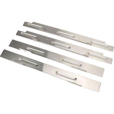 Pare-vent en acier inoxydable (lot de 4) pour plaque de cuisson de 91 cm (36 pouces) : combustion stable, réglable, pour la maison. (1/5)