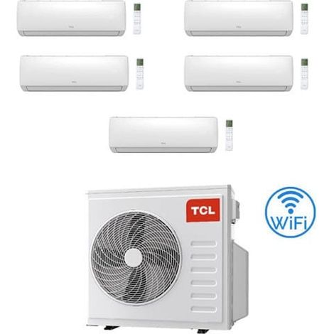 TCL Elite Klimaanlage F-Serie Wifi R32 Penta Split Inverter Klimaanlage 12000 + 12000 + 12000 + 12000 BTU mit E.U. MT4250 Klasse A++/A+