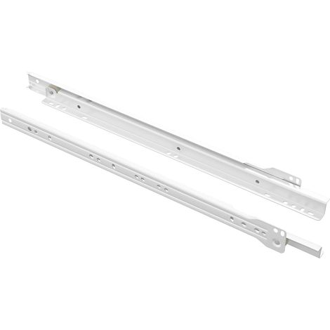 Schubladenschiene 2 pcs Weiß 400 mm Stahl vidaXL