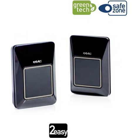 Faac – Cellule photoélectrique 2easy – Alimentation BUS 2 fils 24V – Portée 30m – Installation murale/colonne – IP54