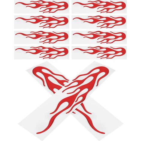 Flame Design Car Stickers in PVC Decorative Effect without