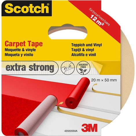 Scotch 42022050B - Cinta Adhesiva De Doble Cara Para La Alfombra Y Pisos De Vinilo, Transparente