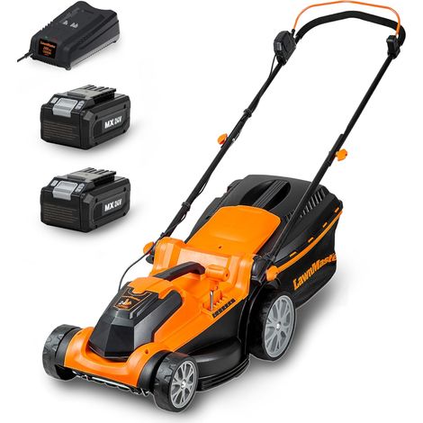 24V Cordless Lawnmower 37cm iPower Motor, 300m2  Includes: 2 x 4Ah batteries, 40L tray, 6 height cuts 22-72 mm, mulching function, central adjustment, ergonomic handlebar. (1/5)