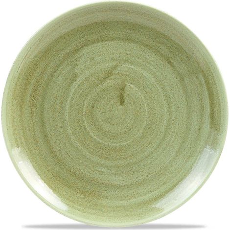 Assiette Plate Evolve Vert Patiné Fini Pierre 8.67" / 217 mm - Finedine (1/4)