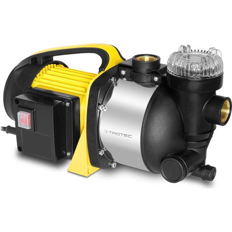 TROTEC Pompa da giardino TGP 1005 ESF - Pompa con potenza 3500 l/h, 1000 W, pressione di mandata 4,2 bar, altezza 42 m, altezza di aspirazione 7 m, pompa acqua per botti di pioggia, cisterne, laghetti (1/5)