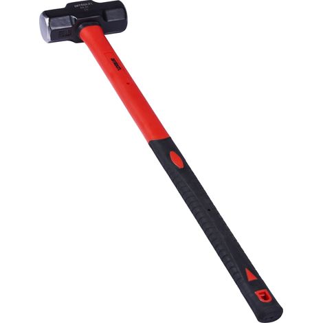 Sledge Hammer 2.7kg 6lb Fibreglass Handle Club Lump Hammer Rubber Grip A2150