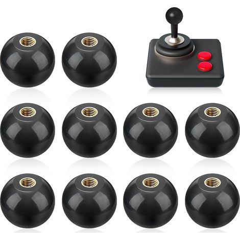 10 - Poignée Sphérique - Bouton De Levier - Filetage Femelle M10 - Isolant En Bakélite Noir Pour Machines-Outils 3,5cm (1/5)