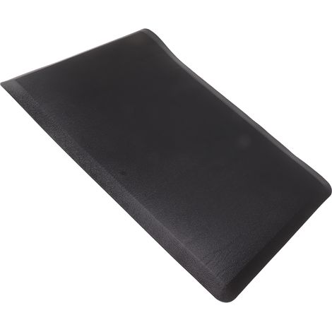 Tapis de cuisine imperméable antidérapant 44x70 cm noir, décor maison hôtel bureau (1/5)