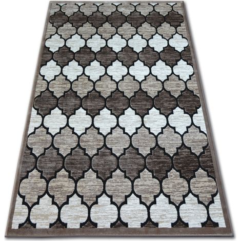 Teppich ACRYL YAZZ 3766 Dunkelbeige/Lachs Trellis beige 240x330 cm (1/5)