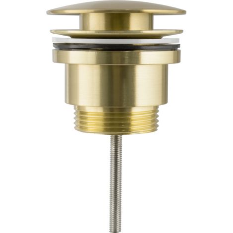 Bonde lavabo or brossé pour vasques – Ouverture clic-clac par pression – Maintenance facile par le dessus – Nettoyage aisé – Valaz (1/4)