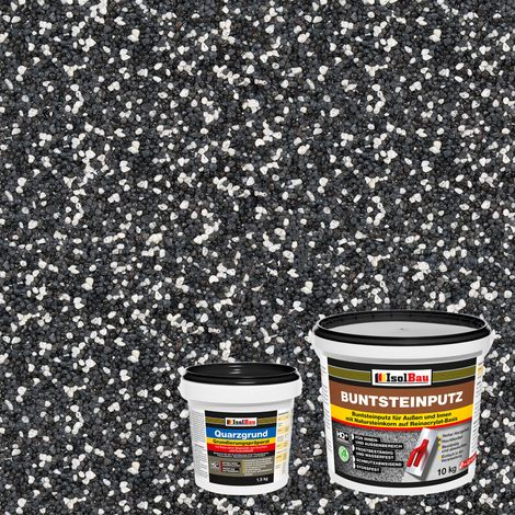 IsolBau Set Intonaco per Mosaico Mosaikputz BP33 10kg + Primer al Quarzo Quarzgrund 1,5kg (1/2)