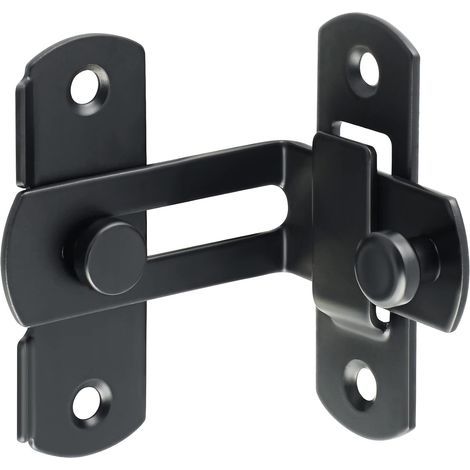 1 - Loquet à Bascule - Serrure de Portail - Acier Inoxydable Noir Mat - Pour Porte Intérieure et Extérieure 56x70x46cm (1/5)