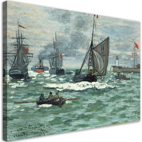 Tableau sur toile Entrée du port du Havre - Claude Monet 100x70 (1/5)