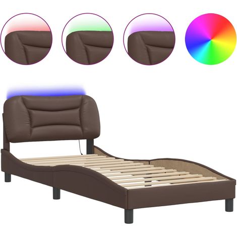 Maison Exclusive - Giroletto con LED senza Materasso Hvar Marrone 80x200 cm