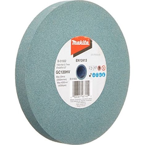 Makita – Meule à disque à lamelles 150 mm – Grain 120 – Largeur 16 mm – Diamètre intérieur 12,7 mm – B51932 pour usinage métal et acier inoxydable (1/5)
