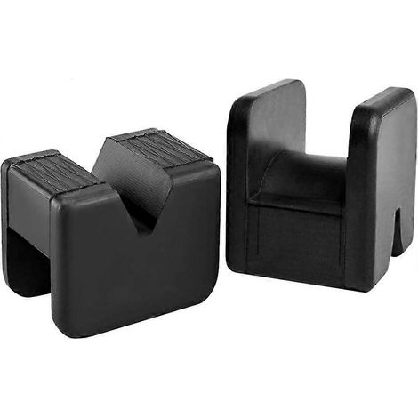 Patins de cric en caoutchouc pour cric de 2 à 3 tonnes, universels, en caoutchouc, pour rails de châssis rainurés, protection contre les pincements, pour le levage de voiture, lot de 2, adaptateur de (1/5)