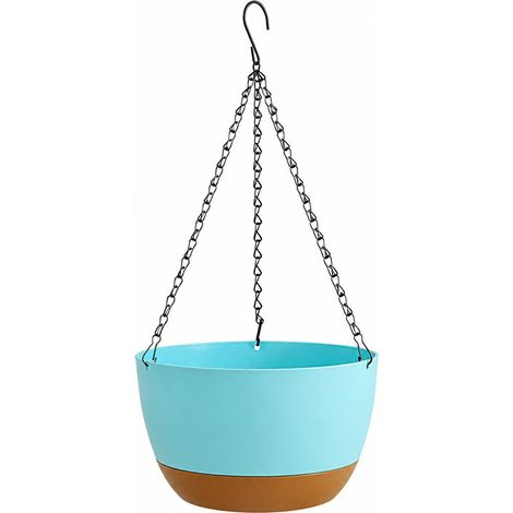 Jardinière suspendue à double chaîne, à absorption d'eau automatique, pour balcon d'intérieur (1/5)