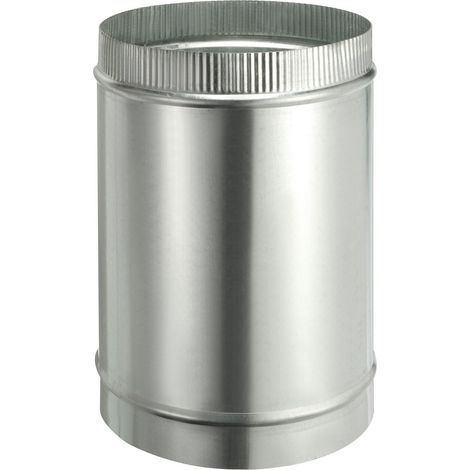 8 x 12 Pouces Conduit Rond Sécheuse Acier Galvanisé Silver (1/5)
