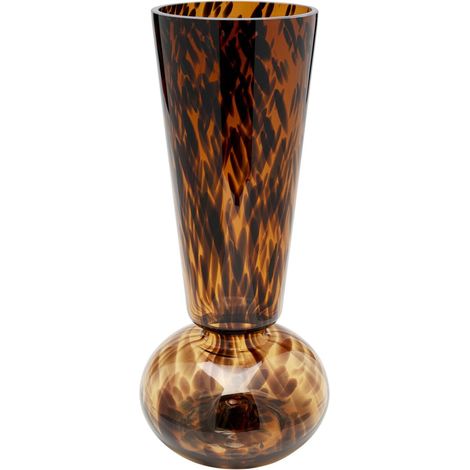 Vase Caramel en Verre Marron 35 cm Vase décoratif Fait Main pour Fleurs (1/5)
