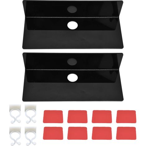 Étagère Murale Acrylique pour Horloge et Enceinte, Support de Présentation Flottant sans Perçage, Rangement Moderne (1/5)