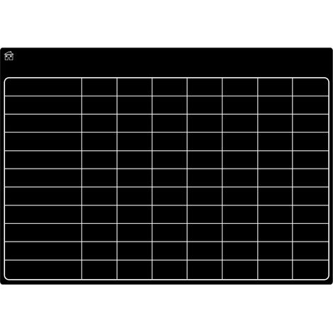 Tableau Magnétique À Effacer À Sec - Tableau De Tâches Familiales Noir 43 X 30 Cm - Pour Enfants Et Adultes - Avec Aimant Puissant - 1 Pièce
