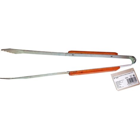 BAMBU ACC.BARBACOA PINZA INOX 46 CM MANGO MADERA ROBLE=450246
