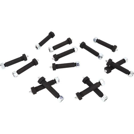 14pcs Boulons à ressort graissables avec contre-écrous 9/16in diamètre extérieur, 3in longueur, acier carbone zingué pour remorque (1/5)