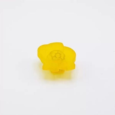 Pomolo giallo a forma di elefantino in goffrato fine 53x56x25mm - 427E Animalier (1/2)
