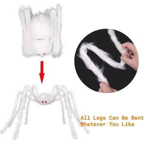 Araignée En Peluche - 150 cm - Pour Décor Halloween Intérieur Et Extérieur - 1 Pièce