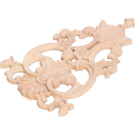 Wandleuchte aus Holz, einfach zu montieren, langlebig, natürlich, umweltfreundlich, exquisites klassisches Design, Holzschnitzerei, 4er-Set (1/5)