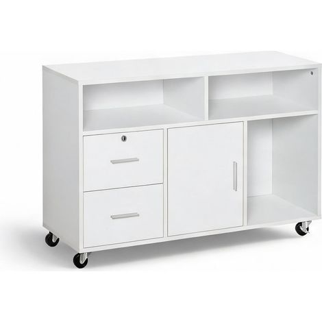 Meuble de rangement de bureau alb en pAL 100 x 35 x 65 cm (1/5)