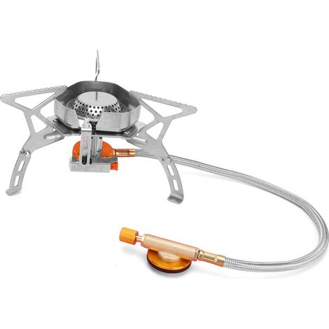 Mini réchaud à gaz portable intégré, four de camping coupe-vent pour cour et camping en plein air (1/5)