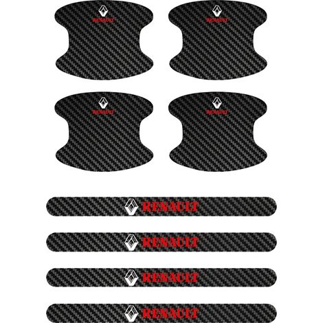 (Lot de 8 pièces) Protections de poignées de porte pour Renault Koleos,Duster,Megane 2,Clio,Captur - Autocollants de protection de seuil de porte (1/3)