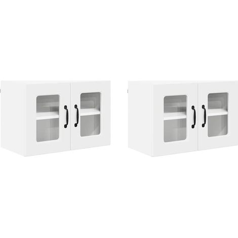Maison Exclusive - Armario de vidrio para pared PORTO 2 pcs 60 x