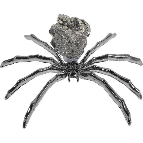 Décoration d'araignée en cristal pour Halloween, accessoire araignée en alliage d'argent (1/5)