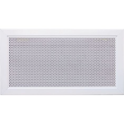 Grille de reprise à tôle perforée finition RAL9003 Matt avec clips NATHER 557054