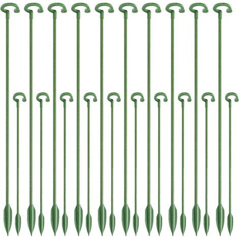 Garten Pflanzenstütze 40 Stück Grüne Stützstäbe 17 37cm (1/5)