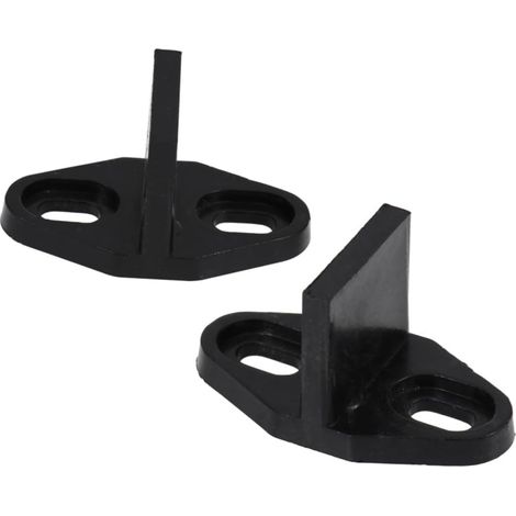 2 pièces Butée de rail pour porte coulissante, noir (1/5)