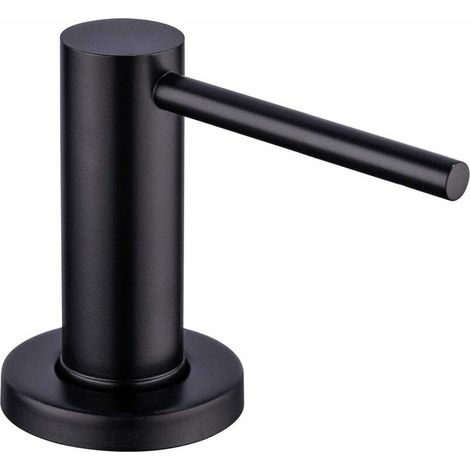 Filiyano-Distributeur de savon 500 ml, pompe à savon noire pour lavabo (1/4)